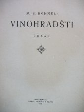 kniha Vinohradští román, Karel Beníško 1919