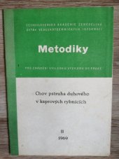 kniha Chov pstruha duhového v kaprových rybnících, Ústav vědeckotechnických informací 1969