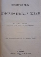 kniha Petrografická studia znělcového horstva v Čechách, František Řivnáč 1874