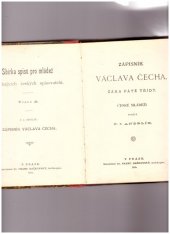 kniha Zápisník Václava Čecha, žáka páté třídy, František Bačkovský 1895