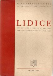 kniha Lidice [báseň ..., Jan Voříšek 1945