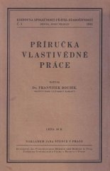 kniha Příručka vlastivědné práce, Jan Štenc 1941