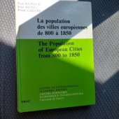 kniha La population  villes europeennes de 800 a 1850, Droz 1988