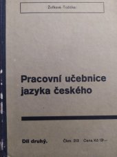 kniha Pracovní učebnice jazyka českého Díl druhý, pro druhou třídu měšťanských škol (Mateřídouška, díl VI)., Státní nakladatelství 1935