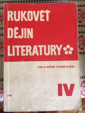 kniha Rukověť dějin literatury pro 4. ročník středních škol, SPN 1972