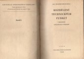 kniha Rozdělení technických funkcí v moderní organisaci výrobní, Orbis 1946