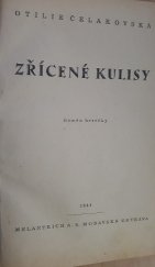 kniha Zřícené kulisy román herečky, Melantrich 1944