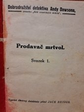 kniha Prodavač mrtvol, Bohuslav Šrámek 1935