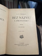 kniha Bez názvu a jiné povídky, Jos. R. Vilímek 1920