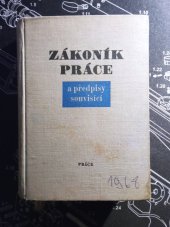 kniha Zákoník práce a předpisy souvisící, Práce 1968