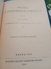 kniha Nauka o hudebních formách, Hudební Matice Umělecké Besedy 1939