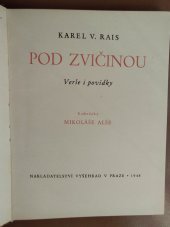 kniha Pod Zvičinou Verše i povídky, Vyšehrad 1948