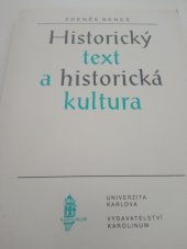 kniha Historický text a historická kultura, Karolinum  1995