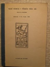 kniha Moderní matematika v přírodních vědách 1985 Sborník přednášek z věd. konf. Fyziolologického ústavu ČSAV, 7.-11. 10. 1985 Alšovice, Záv. pob. ČSVTS Fyziologický ústav ČSAV 1985