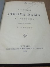 kniha Piková dáma a jiné novely, F. Šimáček 1894