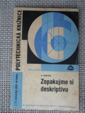 kniha Zopakujme si deskriptivu Deskriptivní geometrie ve stručném a názorném přehledu, Práce 1965