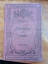 kniha Obstbau, verlagsbuchhandlung Paul Parey 1920