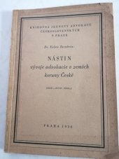 kniha Nástin vývoje advokacie v zemích koruny české (XIII.-XVIII. stol.), Jednota advokátů československých 1936