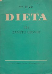 kniha Dieta při zánětu ledvin, Výzkum. úst. zdravot. osvěty 1955