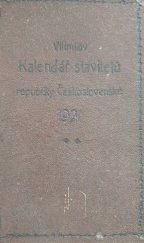 kniha Vilímkův kalendář stavitelů Republiky československé na rok 1921, Jos. R. Vilímek 1920