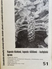 kniha Kapusta hlávková, kapusta růžičková - kuchyňská úprava, VHJ Sempra 1984