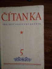 kniha Čítanka pro pátý postupný ročník, SPN 1957