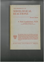 kniha The Specificity of Serological Reactions, Harvard University Press 1947