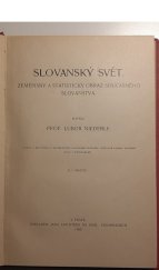 kniha Slovanský svět zeměpisný a statistický obraz současného Slovanstva, Jan Laichter 1909