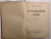 kniha O národní stát. [Sv. VI], - 1929, Spolek pro zřízení pamětní desky a pomníku Viktoru Dykovi 1938