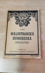 kniha Malostranská humoreska Komedie o pěti dějstvích podle Nerudových "Figurek", Alois Neubert 1942