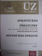 kniha ÚZ 1457 Správní řád, přestupky, soudní řád správní, Sagit 2021