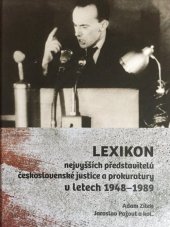 kniha Lexikon nejvyšších představitelů československé justice a prokuratury v letech 1948-1989, Ústav pro studium totalitních režimů 2019