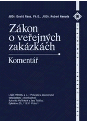 kniha Zákon o veřejných zakázkách komentář, Linde 2007