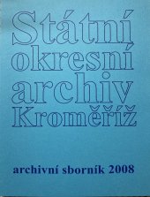 kniha Archivní sborník 2008., Moravský zemský archiv 2008