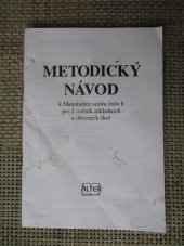 kniha Metodický návod k Matematice, sešitu číslo 6 pro 2. ročník základních a obecných škol, Alter 1994