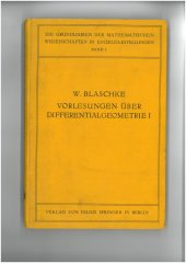 kniha Vorlesungen über Differentialgeometrie und geometrische Grundlagen von Einsteins Relativitätstheorie, Julius Springer 1921