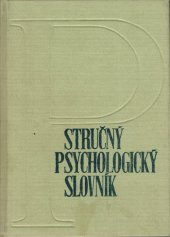 kniha Stručný psychologický slovník, Pravda 1987