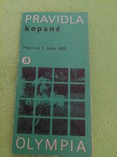 kniha Pravidla kopané Platná od 1. 1. 1980, Olympia 1980