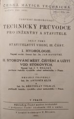 kniha Technický průvodce pro inženýry a stavitele. Sešit osmý, - Stavitelství vodní., Česká matice technická 1925