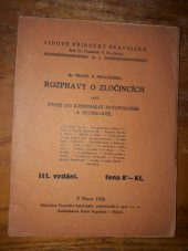 kniha Rozpravy o zločincích jako úvod do kriminální psychologie a sociologie, Hornicko-hutnické nakladatelství 1925