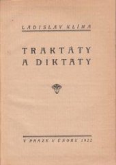 kniha Traktáty a diktáty, Ot. Štorch-Marien 1922