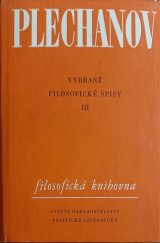 kniha Vybrané filosofické spisy. [3.] sv., SNPL 1961