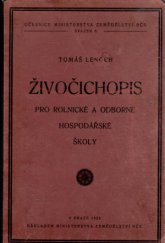 kniha Živočichopis pro rolnické a odborné hospodářské školy, Ministerstvo zemědělství 1928