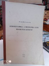 kniha Aerodynamika a mechanika letu rychlých letounů, MNO 1968