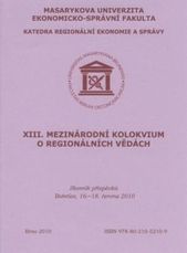 kniha XIII. mezinárodní kolokvium o regionálních vědách sborník příspěvků : Bořetice, 16.-18. června 2010, Masarykova univerzita 2010