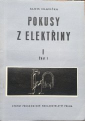 kniha Pokusy z elektřiny, Státní pedagogické nakladatelstí 1955