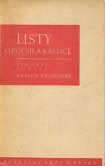 kniha Listy o poesii a kritice Vzájemné dopisy F.X. Šaldy a F. Chudoby, Bohuslav Rupp 1945