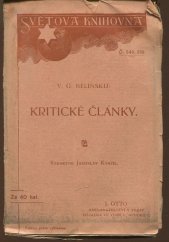 kniha Kritické články, J. Otto 1906