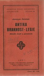 kniha Antika - brannost - legie Několik studií a poznámek, Svaz národního osvobození 1937