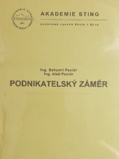 kniha Podnikatelský záměr studijní text pro distanční vzdělávání, Sting 2003